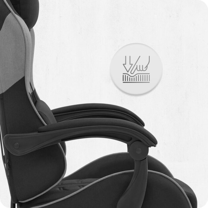 Ігрове крісло Cabro C501 Чорно-сіре тканина - Зображення 8