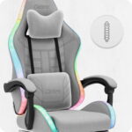 Ігрове крісло Cabro C501 світлодіодне сіре-тканина - Зображення 8