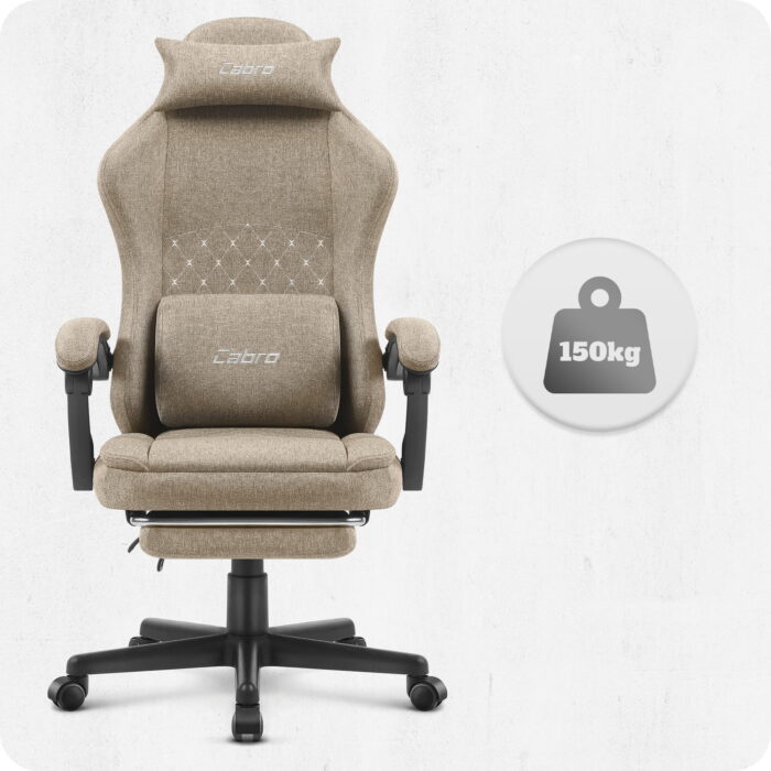 Ігрове крісло Cabro C503 бежеве-тканина - Зображення 10