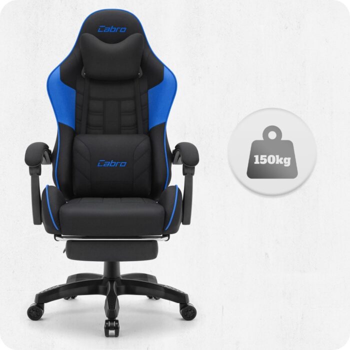 Ігрове крісло Cabro C501 Чорно-синє тканина - Зображення 10