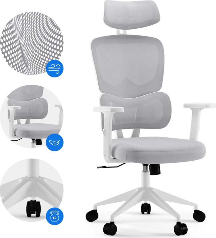 Офісне крісло SENSE7 Veno білого кольору - Зображення 5