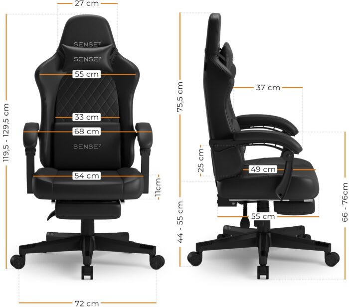 Крісло SENSE7 DEVON PU чорне - Зображення 5