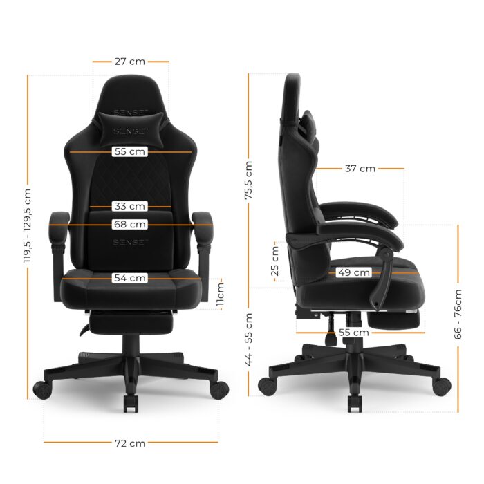 Крісло SENSE7 DEVON, чорна алькантара - Зображення 5