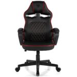 Ігрове крісло Sense7 Knight, чорно-червоне шкіра - Зображення 3