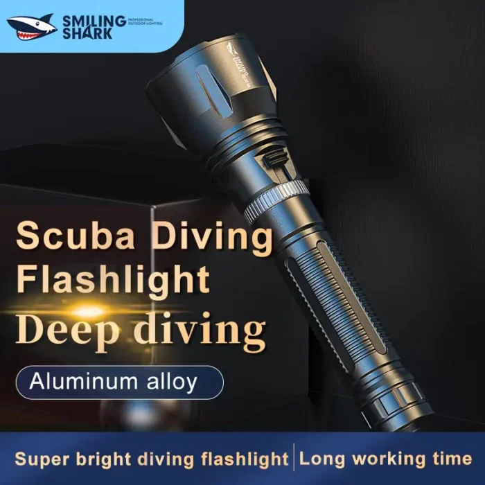 Ліхтарик LED SMILING SHARK M90 22 см для дайвінгу - Зображення 2