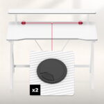 Ігровий стіл з полицею Huzaro 1.9 120 x 56 x 75 см білий - Зображення 3