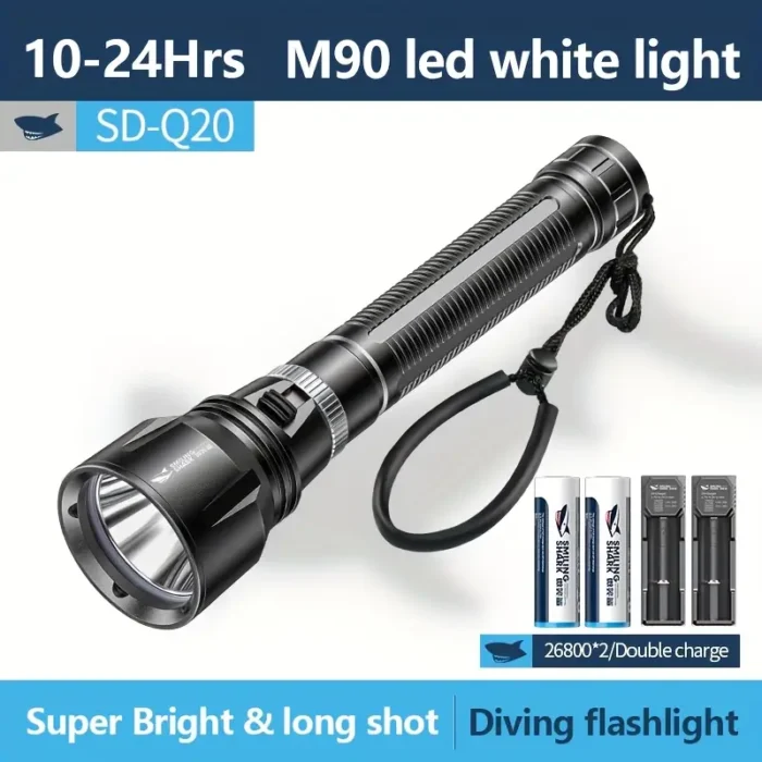 Ліхтарик LED SMILING SHARK M90 22 см для дайвінгу - Зображення 5