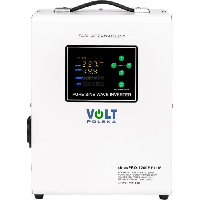 ДБЖ Volt Polska SINUS PRO 1200 E PLUS 12/230V 800/1200W 3SPM12012M - Зображення 1
