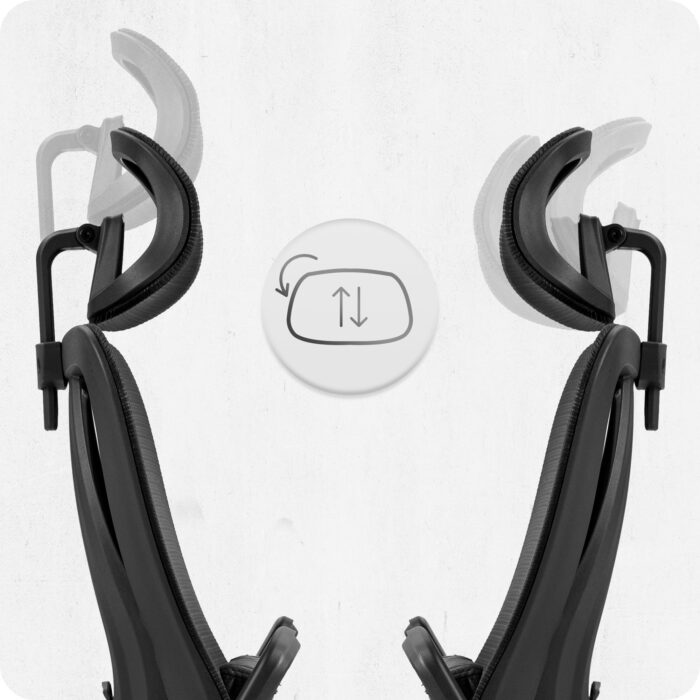 Офісне крісло CABRO C507 чорна тканина - Зображення 7