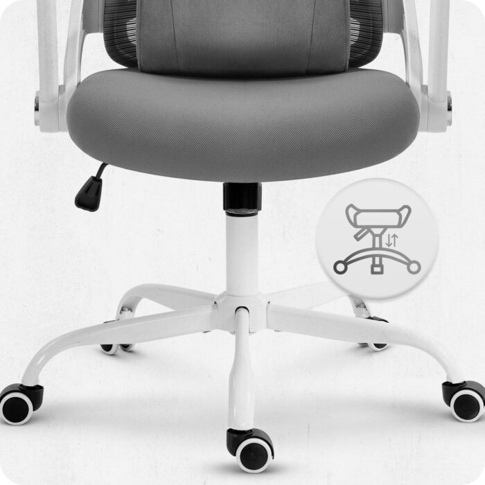 Офісне крісло CABRO C507 сіро-біла тканина - Зображення 11