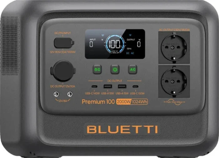 Зарядна станція Bluetti Premium 100 V2, 1800 Вт, 1024Wh (P-PR100V2-EU-GY-BL-010) - Зображення 6
