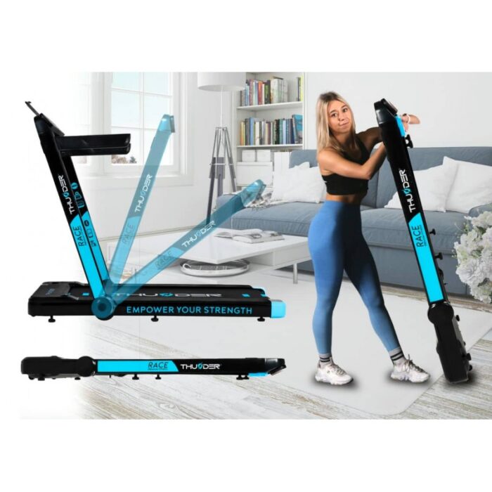 Бігова доріжка електрична THUNDER RACE-BLUE - Зображення 9