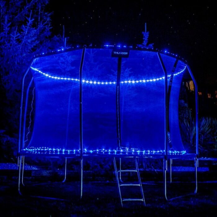 Батут THUNDER INSIDE ELITE з внутрішньою сіткою 10 футів 312 см чорно-блакитний - Зображення 2