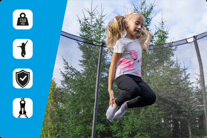 Батут THUNDER INSIDE ELITE з внутрішньою сіткою 16 футів 488 чорний - Зображення 8