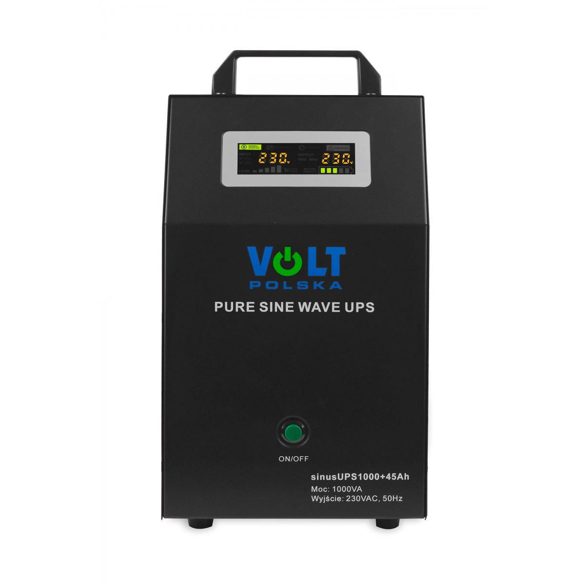 sinus-ups-1000-aku-45ah-800-1000w-zasilacz-awaryjny Джерело Безперебійного Живлення Volt Polska SINUS UPS 1000 45Ah (700/1000W) - Зображення 1