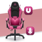 Геймерське крісло Hell's Chair Rainbow 2.0 Pink Black тканина - Зображення 9