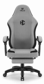 Геймерське крісло Hell's Chair HC-1016 Gey Black  тканина - Зображення 4
