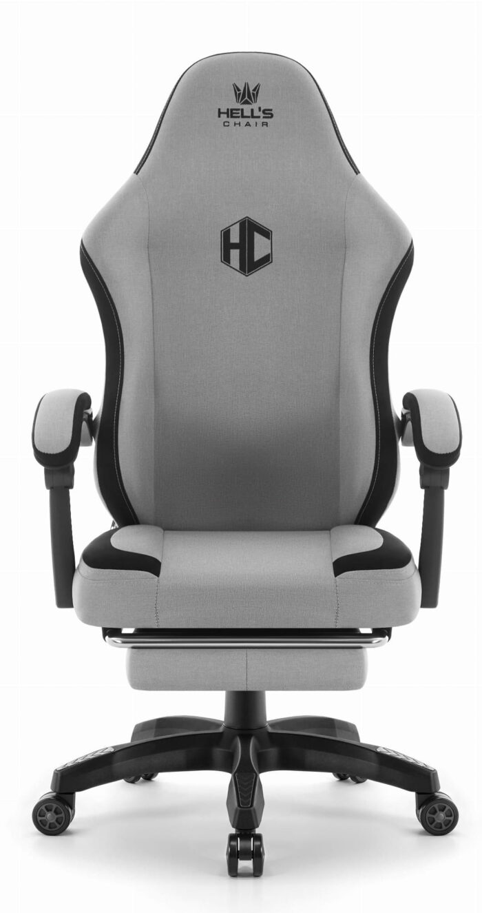 Геймерське крісло Hell's Chair HC-1016 Gey Black  тканина - Зображення 4