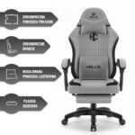 Геймерське крісло Hell's Chair HC-1016 Gey Black  тканина - Зображення 7