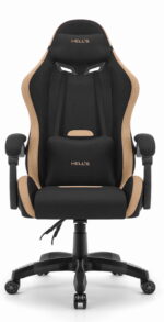 Геймерське крісло Hell's Chair HC-1012 Black Biege тканина/замша - Зображення 8