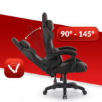 Геймерське крісло Hell's Chair HC-1014 Black Red тканина - Зображення 6