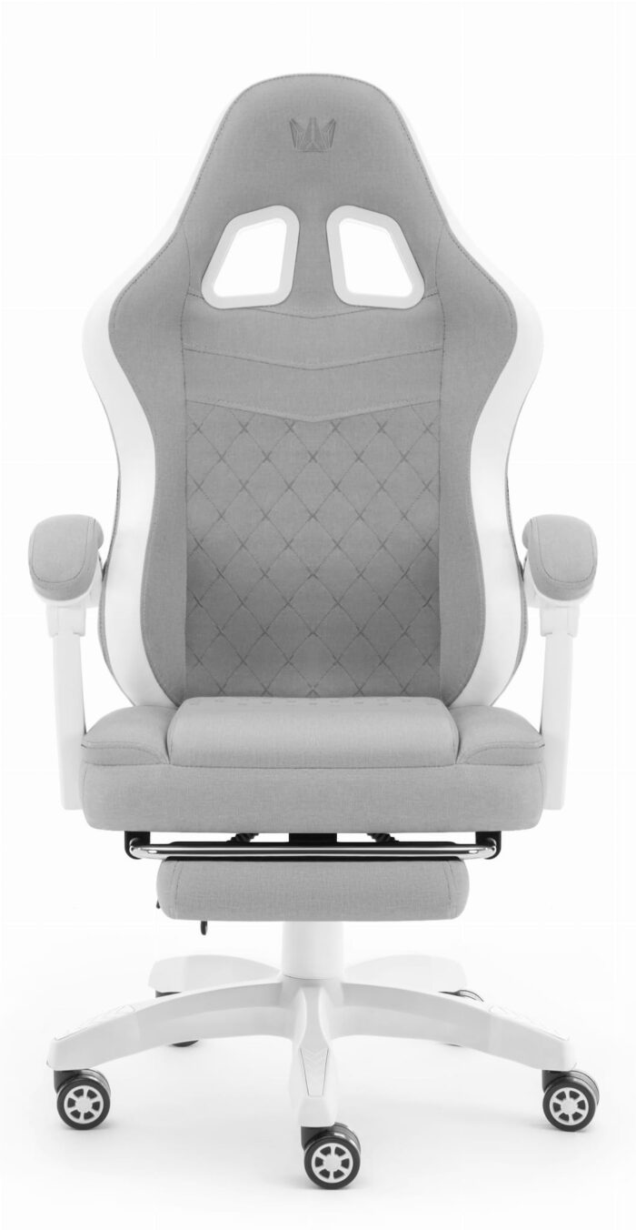 Геймерське крісло Hell's Chair HC-1015 Grey White тканина - Зображення 9