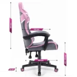 Геймерське крісло тканина  Hell's Chair HC- 1004 сіро-рожеве - Зображення 6