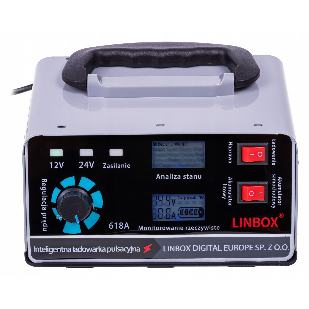 prostownik-samochodowy-do-akumulatorow-24v-12v-30a Зарядний пристрій Linbox 30A 12V/24V з функцією швидкої зарядки - Зображення 1